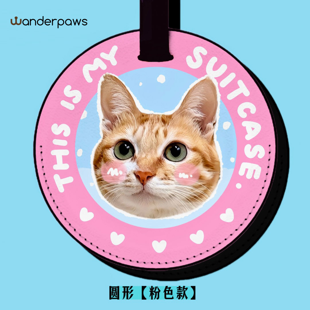 Custom Dog & Cat Luggage Tag with Pet Photo   Personalized Travel Bag Tag