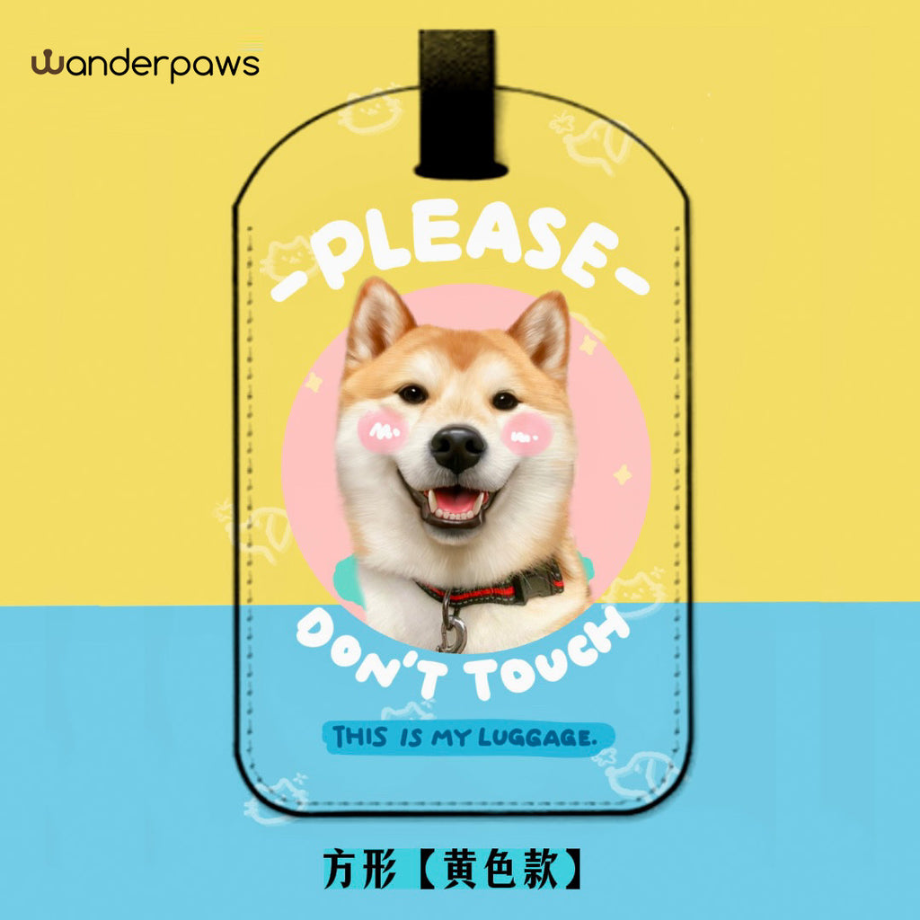 Custom Dog & Cat Luggage Tag with Pet Photo   Personalized Travel Bag Tag