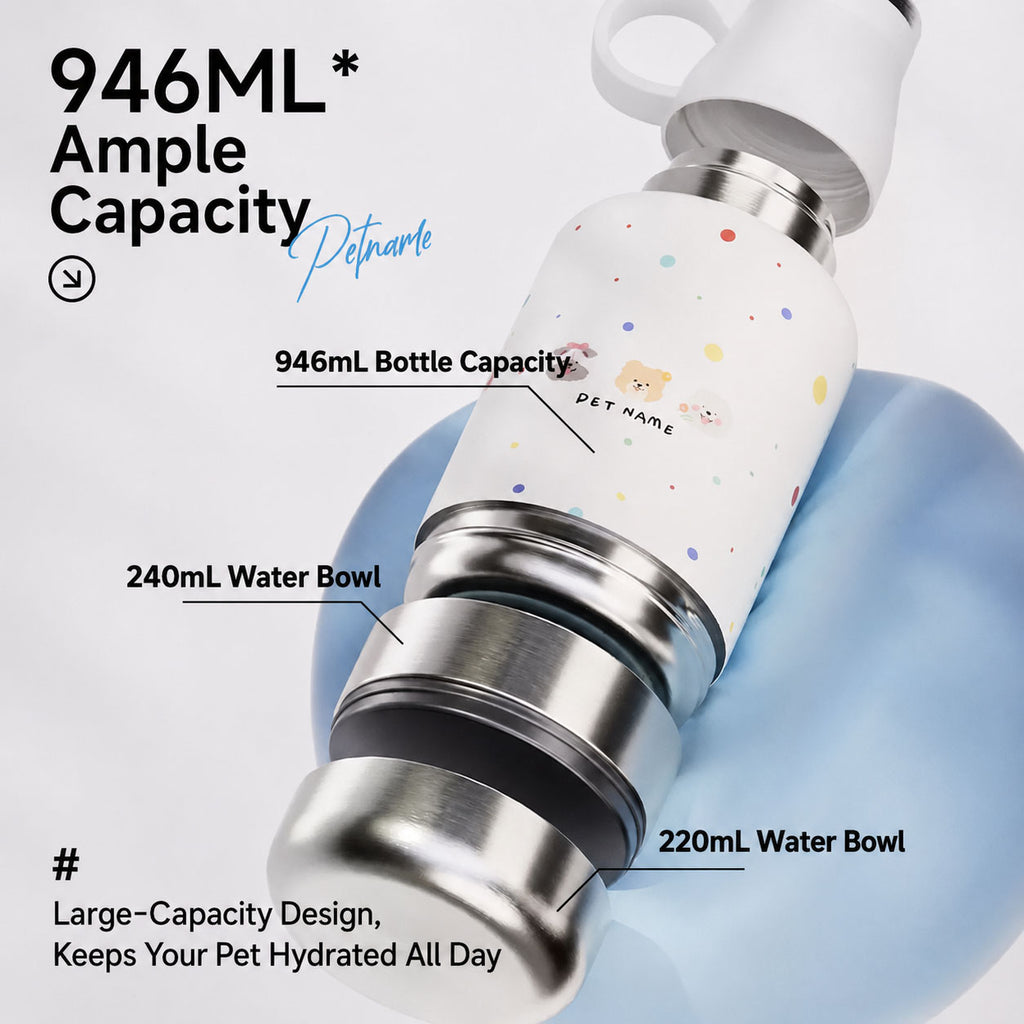Shared Hydration on the Go: The 2-in-1 Insulated Bottle for You and Your Dog