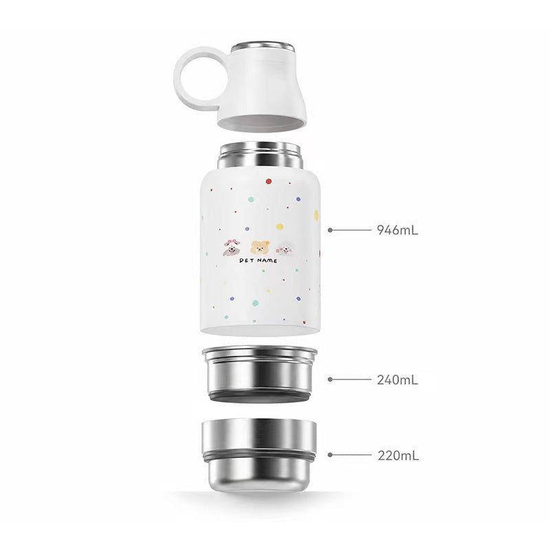 Shared Hydration on the Go: The 2-in-1 Insulated Bottle for You and Your Dog