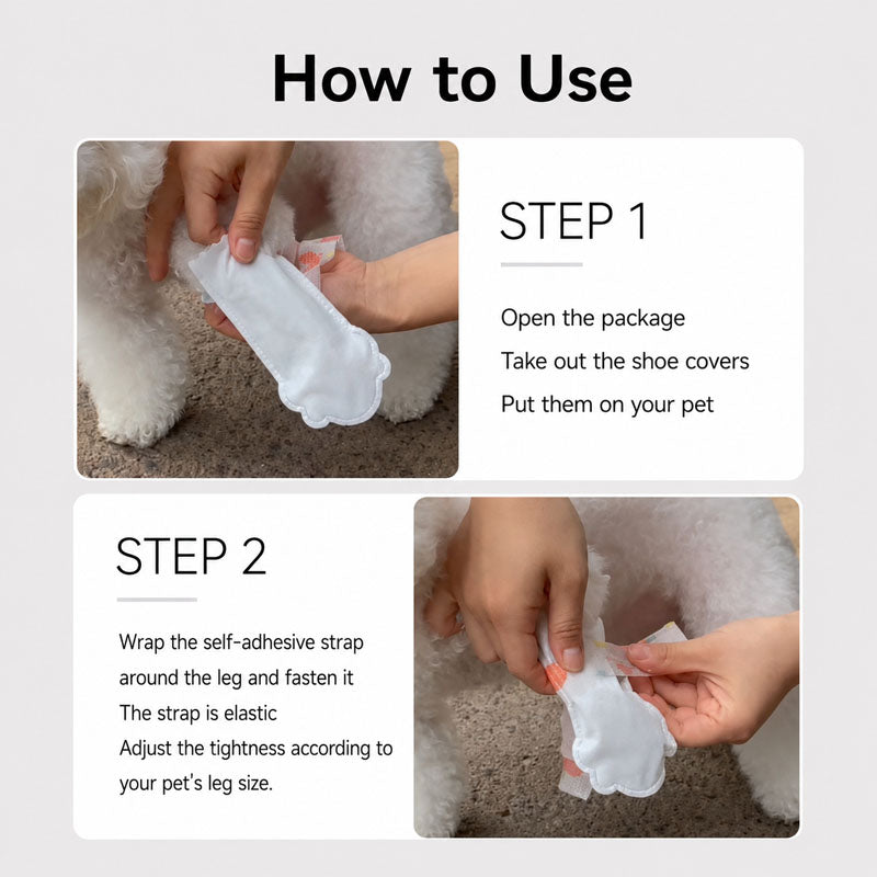 Waterproof Dog Boots Disposable Paw Covers for Rainy Walks and Travel
