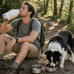 Shared Hydration on the Go: The 2-in-1 Insulated Bottle for You and Your Dog