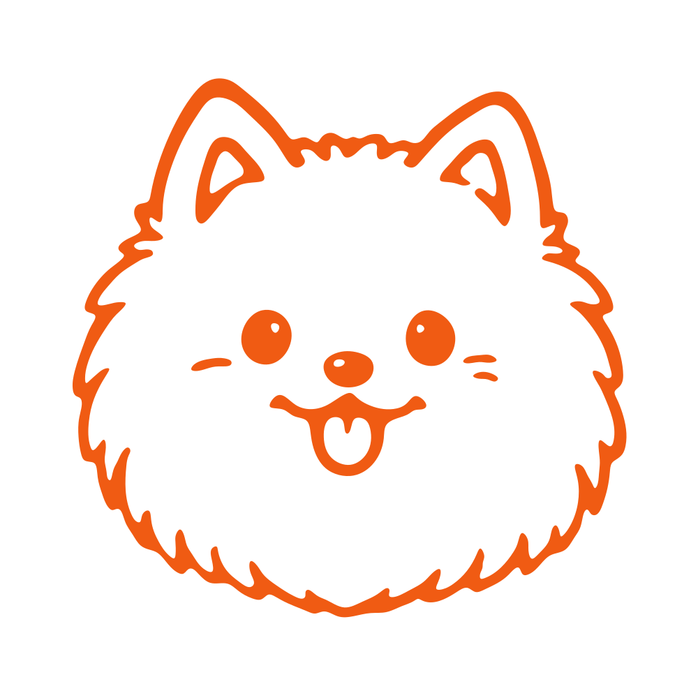 Orange ink color swatch for the personalized pet travel memory stamp