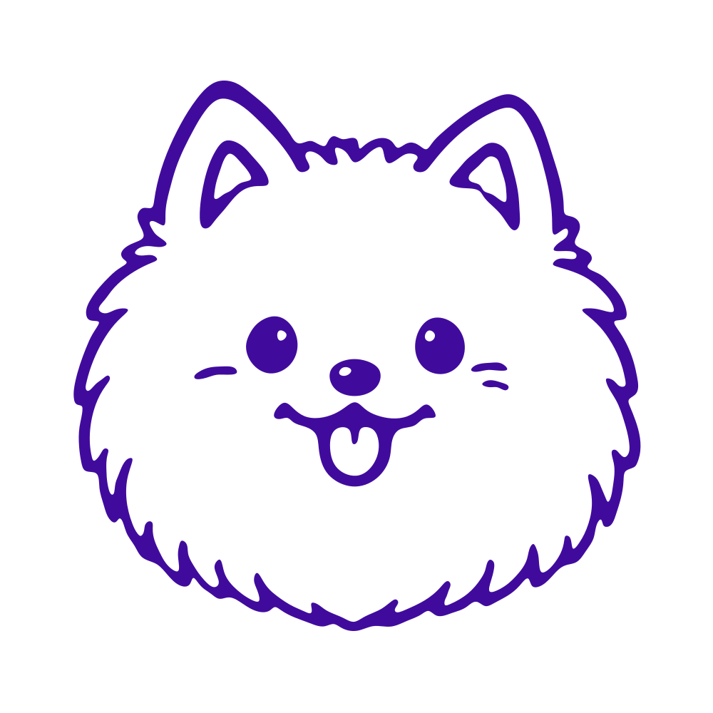 Purple ink color swatch for the personalized pet travel memory stamp