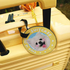 Custom Dog & Cat Luggage Tag with Pet Photo   Personalized Travel Bag Tag