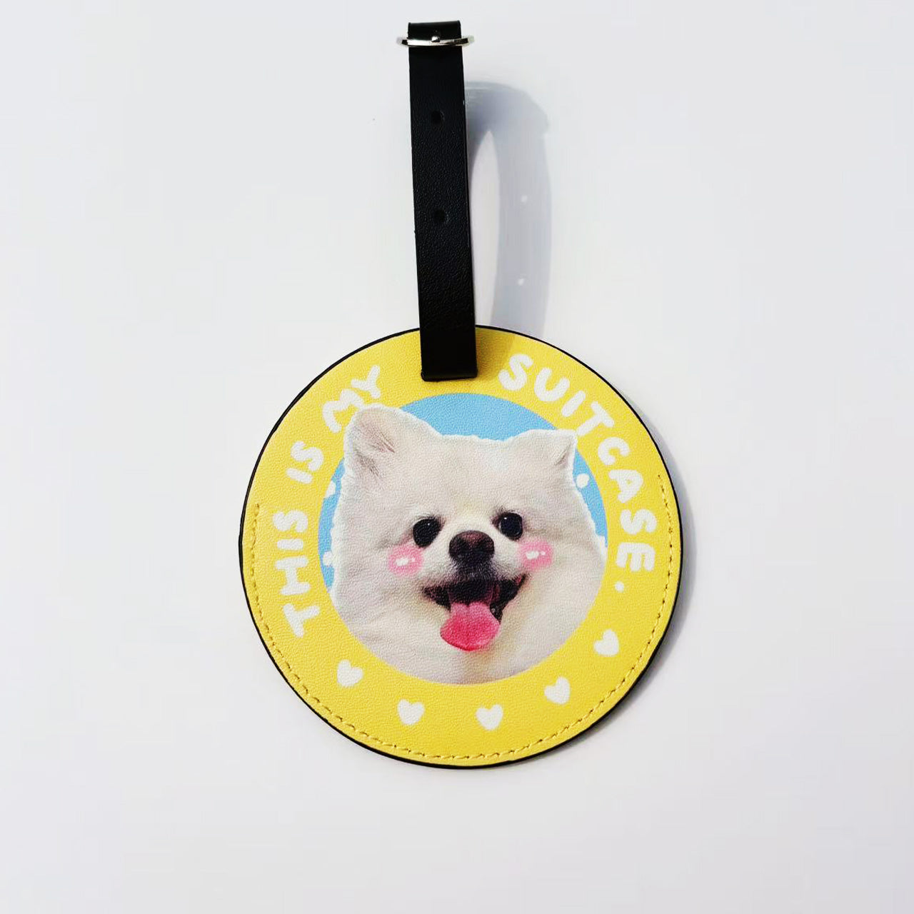 Custom Dog & Cat Luggage Tag with Pet Photo   Personalized Travel Bag Tag